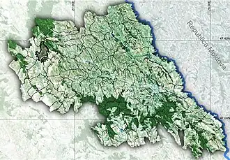 Amplasarea în cadrul județului