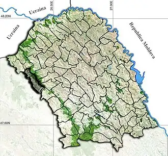 Amplasarea în cadrul județului