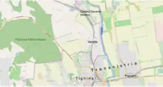 Harta satului și localitățile din jur