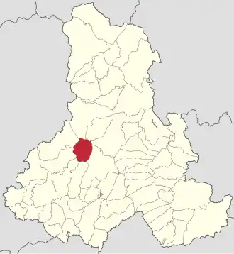 Localizare în cadrul județului