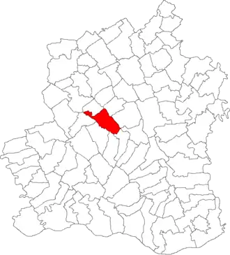 Amplasarea în cadrul județului