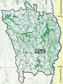 Amplasarea în cadrul județului