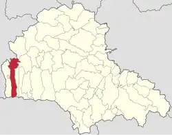 Localizarea în cadrul județului