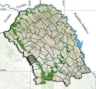 Amplasarea în cadrul județului