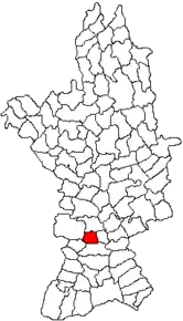 Amplasarea în cadrul județului