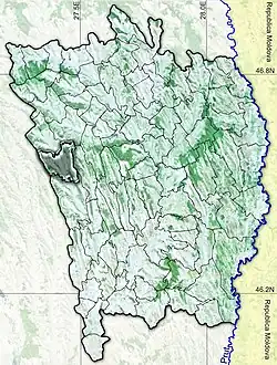 Poziția localității Voinești