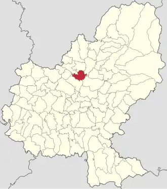 Localizare în cadrul județului