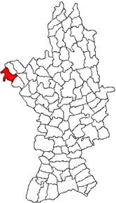 Amplasarea în cadrul județului