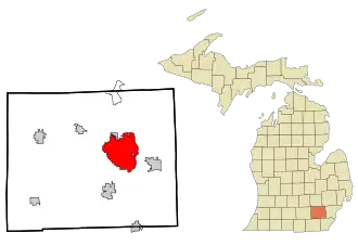 Poziția localității Ann Arbor, Michigan