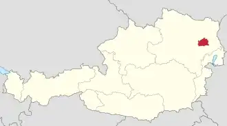 Poziția localității Viena