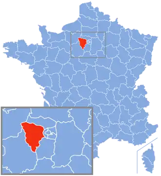 Poziția regiunii Yvelines