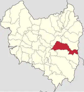 Amplasarea în cadrul județului