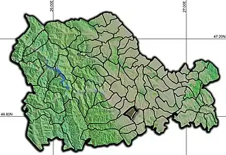 Poziția localității Zănești