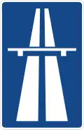 Straßenschild blau „Autobahn“