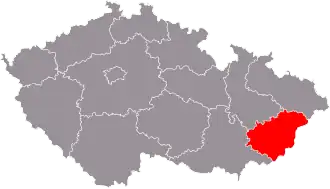 Poziția regiunii Zlín