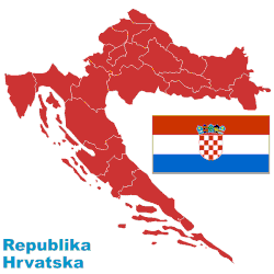 Map showing counties of Croatia