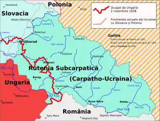 Poziția regiunii Transcarpatia