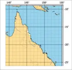 Figure 3. Distribution map of Platynectes larsoni, north-eastern Queensland, Australia