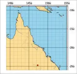 Figure 3. Distribution map of Platynectes ponteri, south-eastern Queensland, Australia