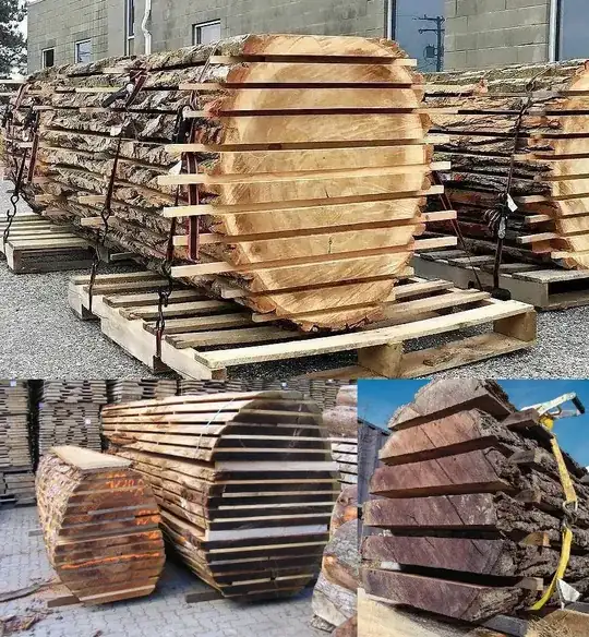 slabbed logs