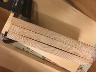 three panels with edge grain up