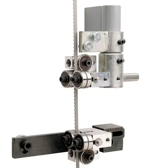 Roller bearings on a band saw