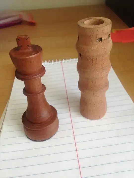 Finished and unfinished mahogany