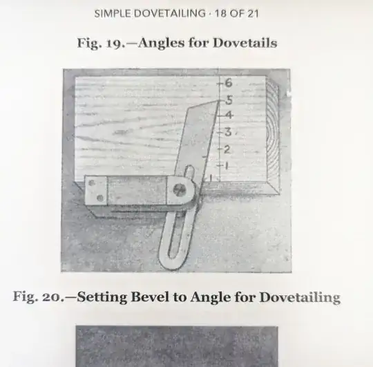 Setting Bevel to Angle for Dovetailing