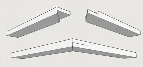 mitred half lap corner joint