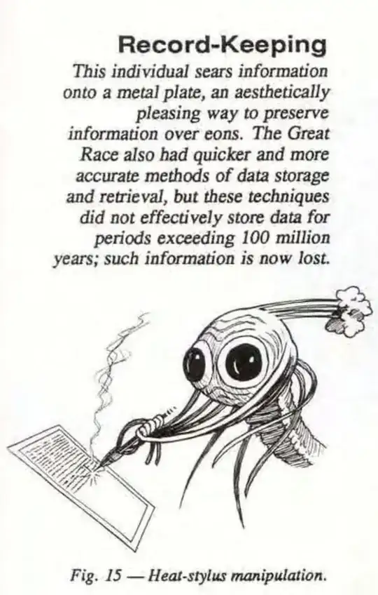 The Yith's record keeping