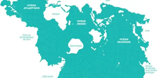 The Spilhaus projection, showing the connectedness of the world ocean