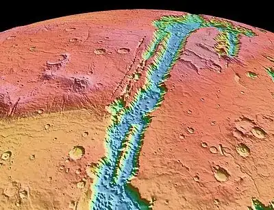 3D rendering of Valles Marineris
