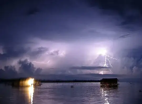 Catatumbo lightning at night