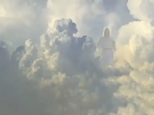 Jesus in clouds