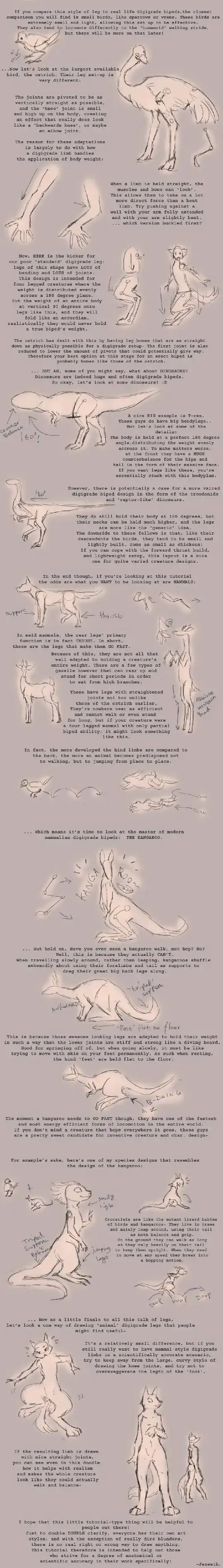 A Large jpeg image by artist Jesseth detailed realistic portrayals of digitigrade bipeds 