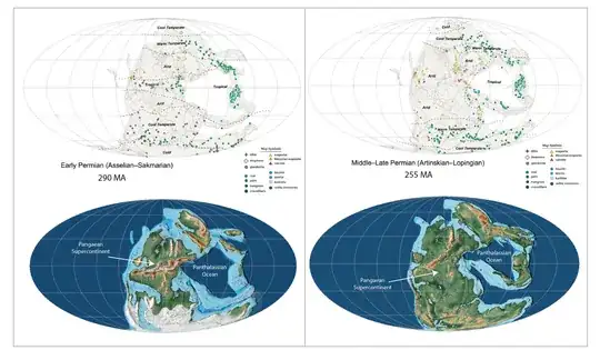 Pangaea 290 MA and 255 MA