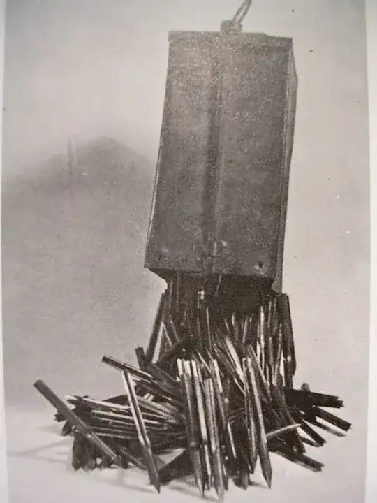 A box of half-released flechettes