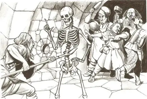 skeleton pitchforking