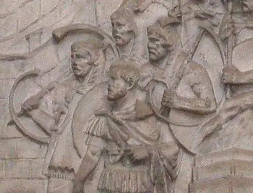 Cornicens on Trajan's column