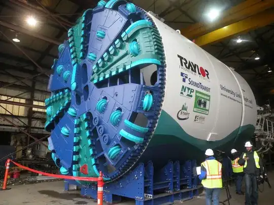 A flat-faced boring machine, used to dig Seattle's link light rail
