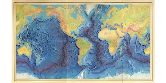 Heezen-Tharp map, showing seafloor