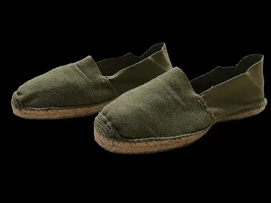 a pair of espadrilles
