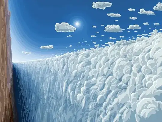 Supposed view from the surface, to my limited painting abilities