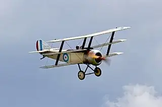 picture of a triplane, a plane with three wings above each other