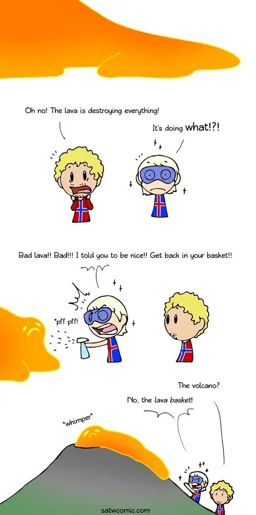 Scandinavia and the World Lava Iceland comic