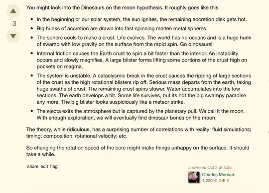 This is an answer in response to the effect she of spinning up the Earth's core.