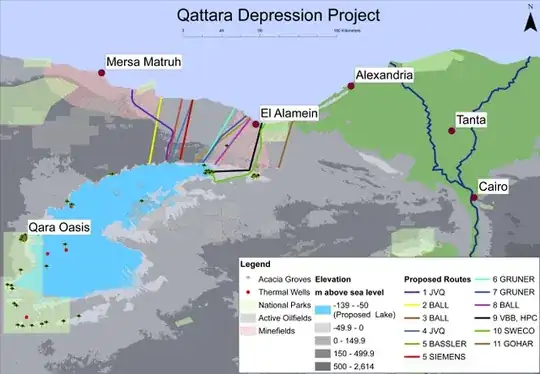 Qattara Depression Project map