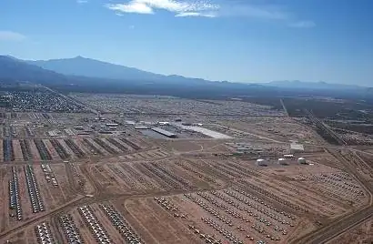 Aerial view of Davis Monthan AFB