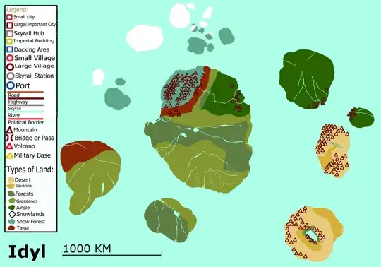 sketch of the author's fictional world