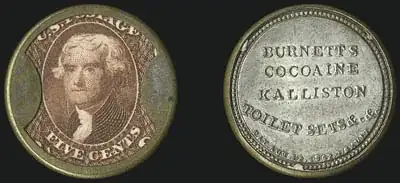 Encased postage stamp